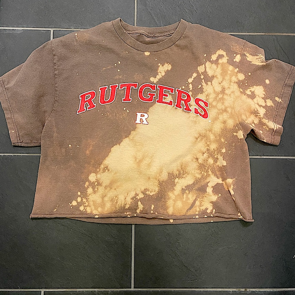 Rutgers University Bleached Tailgate Gameday Tee (tshirt) Unisex Collegiate